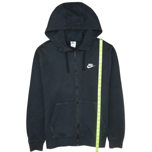 Nike Men's Black Full Zip Hoodie L Fleece Regular Fit