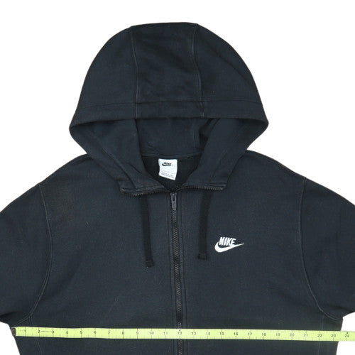 Nike Men's Black Full Zip Hoodie L Fleece Regular Fit
