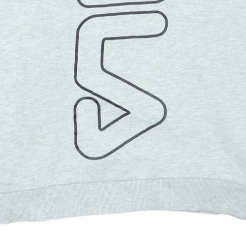 FILA Women Grey Logo Crew Neck Pullover Sweatshirt Size S