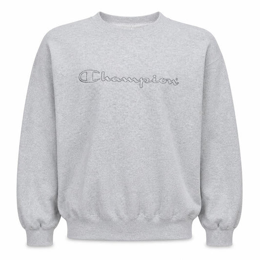 Champion Men's Grey Large Pullover Sweatshirt Logo Crew Neck
