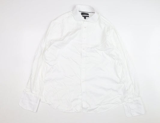 Marks and Spencer Mens White Regular Fit Dress Shirt 17.5in
