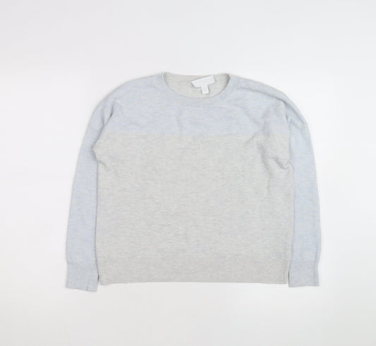 White Label Women’s Grey Crew Neck Wool Blend Jumper Size 8
