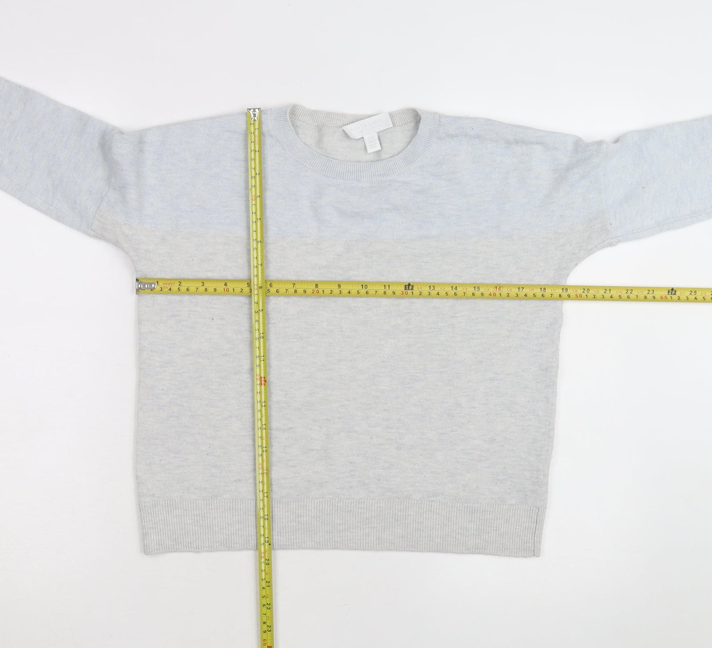 White Label Women’s Grey Crew Neck Wool Blend Jumper Size 8