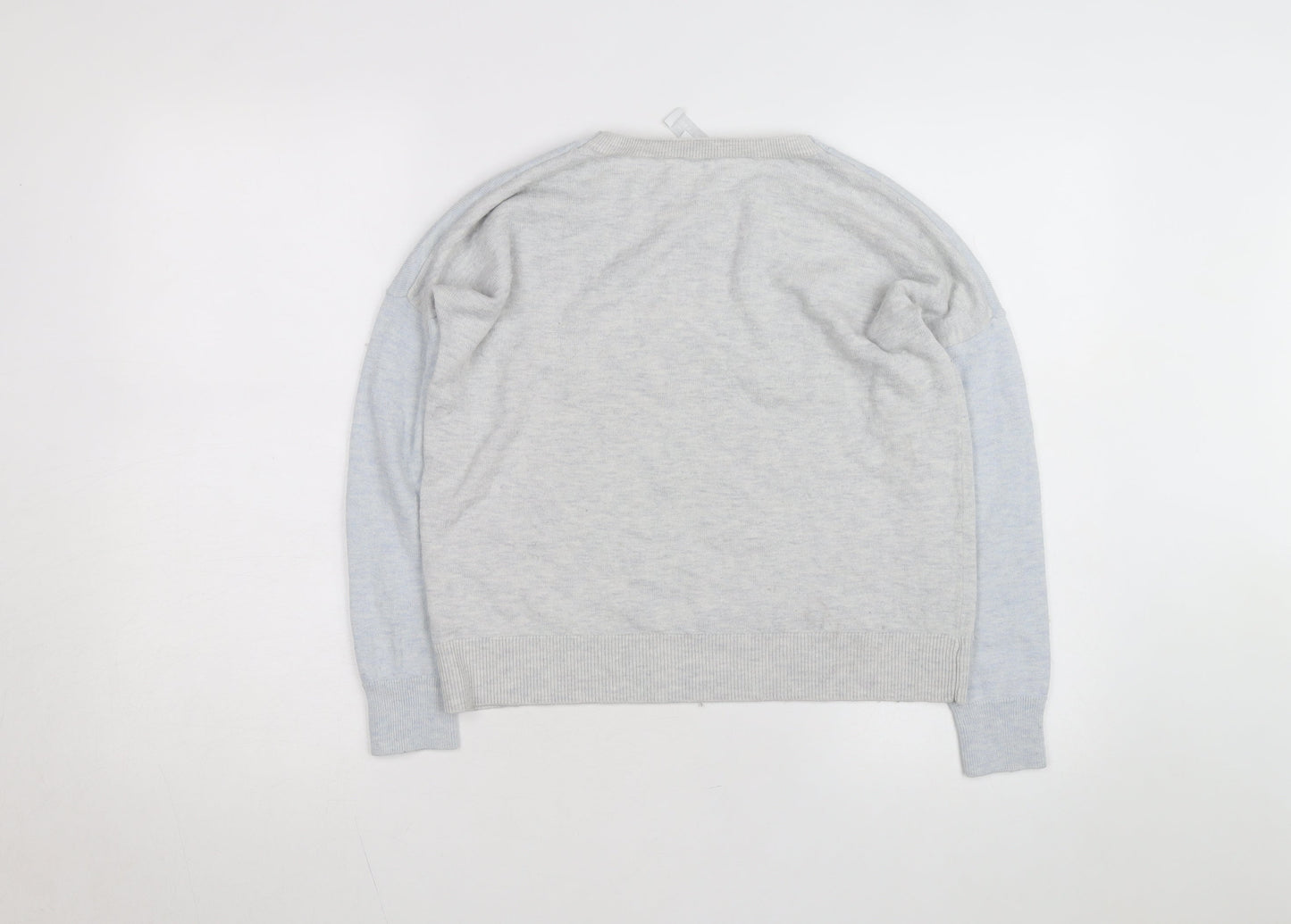 White Label Women’s Grey Crew Neck Wool Blend Jumper Size 8