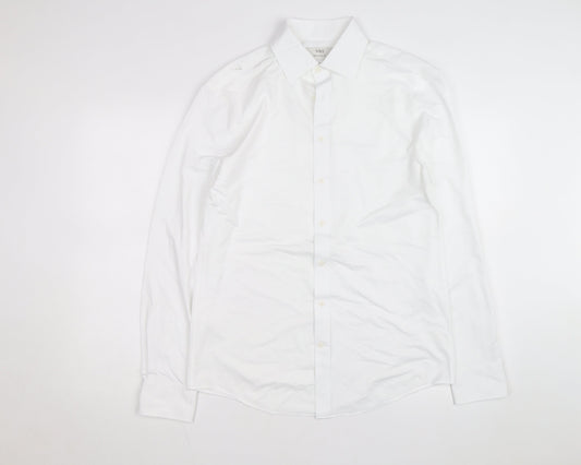 Marks and Spencer Men's White Regular Fit Ultimate Jersey Dress Shirt M