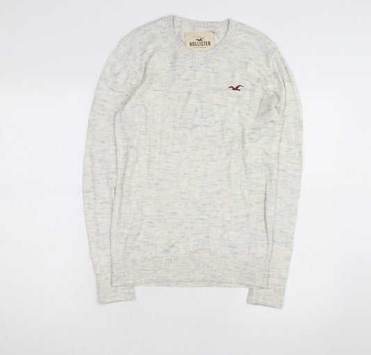 Hollister Men's Grey XS Crew Neck Knit Pullover Jumper