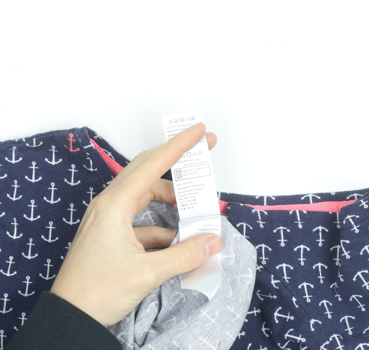 Joules Womens Blue Anchor Print Button-Up Cotton Top UK 16