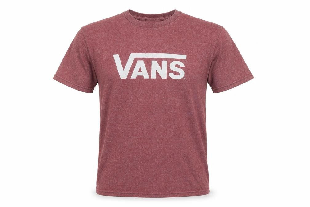 Vans Men's Red Crew Neck Short Sleeve Graphic T-Shirt Size S