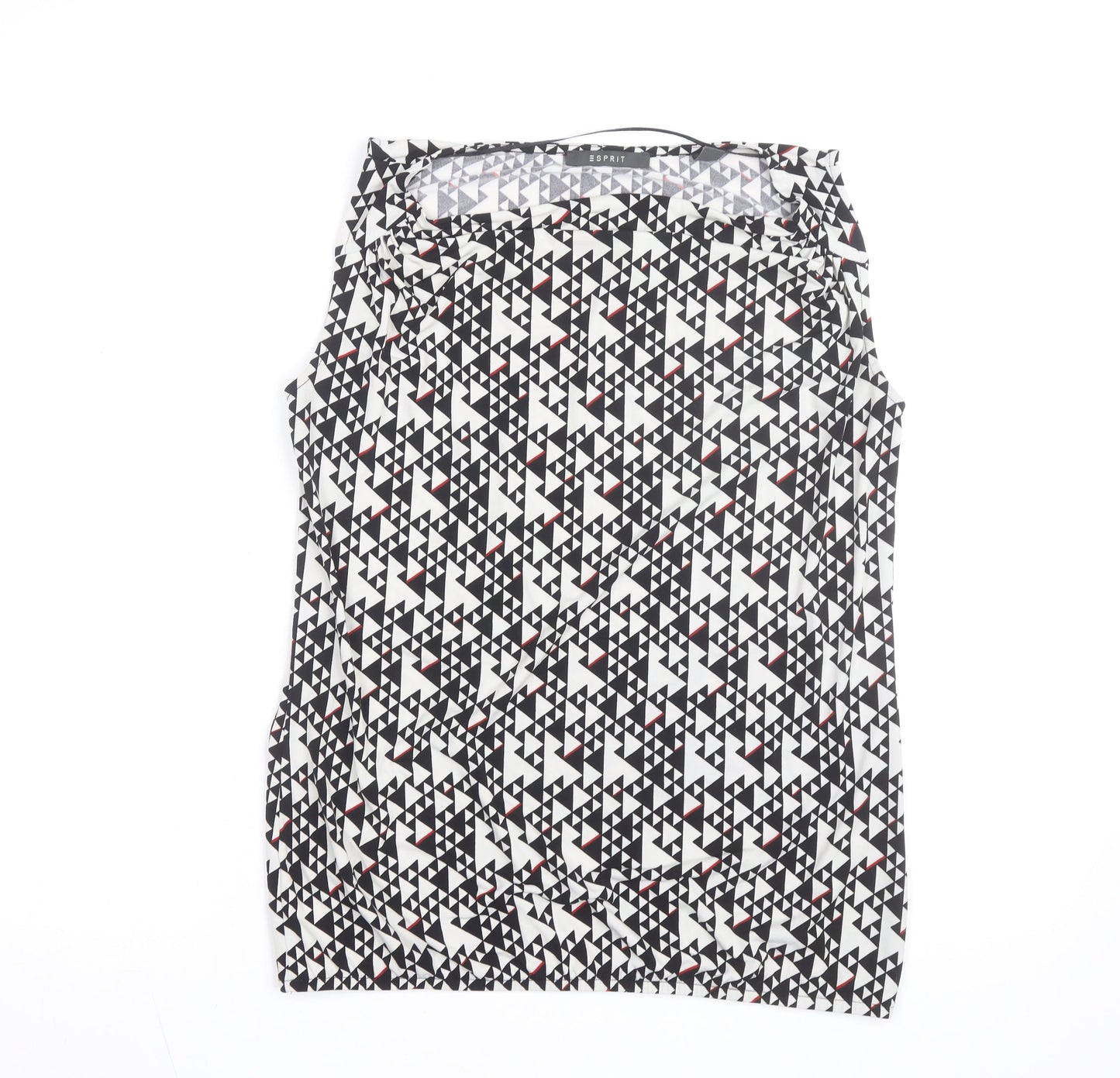 Esprit Women's Multicoloured Geometric Sleeveless Blouse S