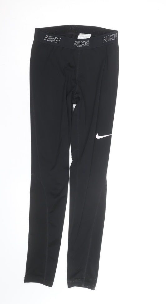 Nike Women's Black Dri-FIT Leggings Size M Stretch Athletic Trousers
