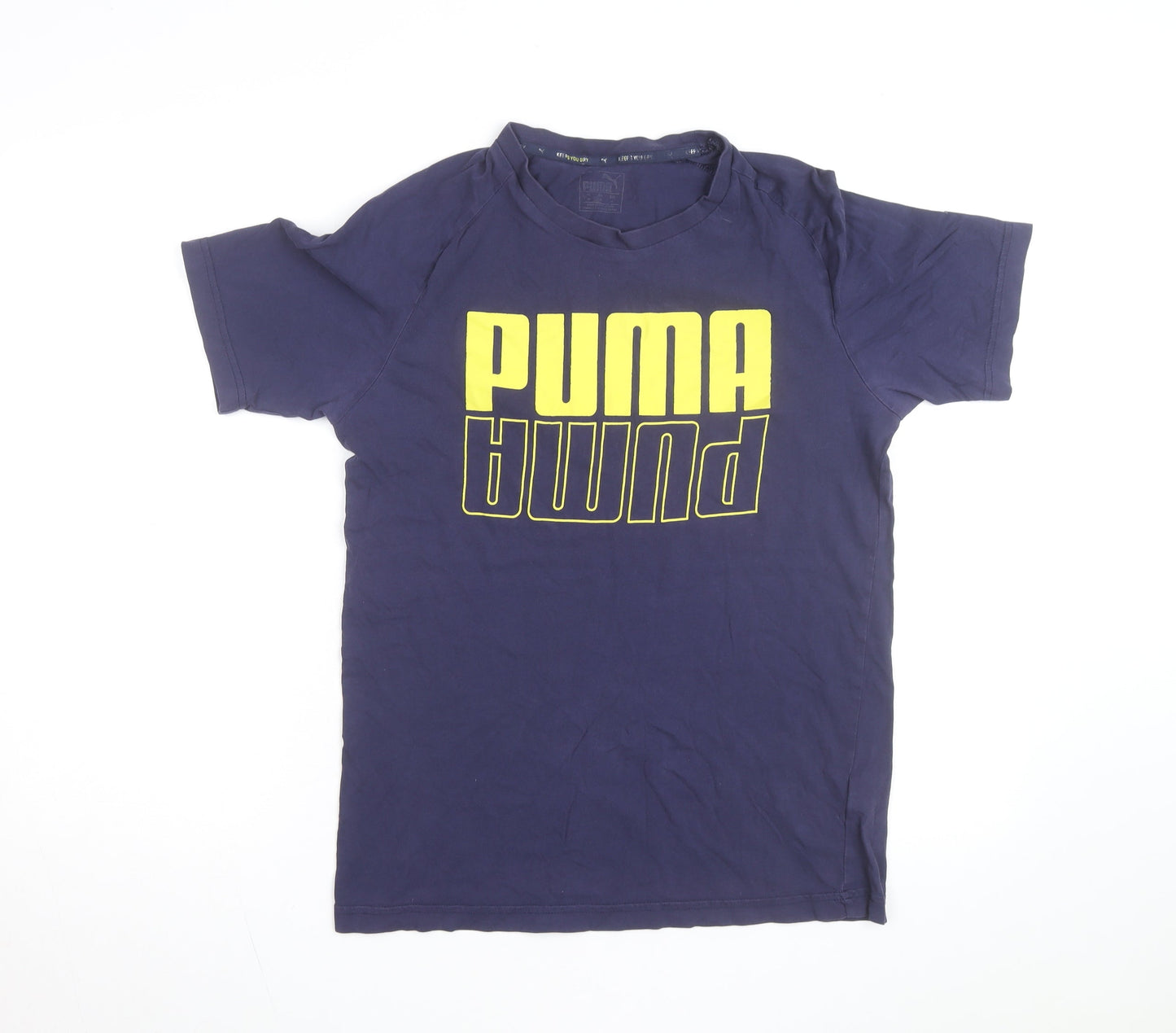 Puma Men's Blue Moisture Wicking Graphic T-Shirt Size S