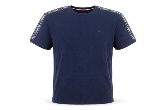 Tommy Hilfiger Men's Blue L Jersey Crew Neck Logo T-Shirt