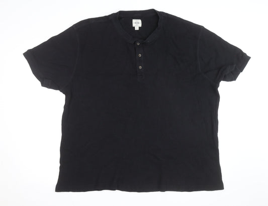 NEXT Men’s Black 2XL Henley Short Sleeve Knit T-Shirt