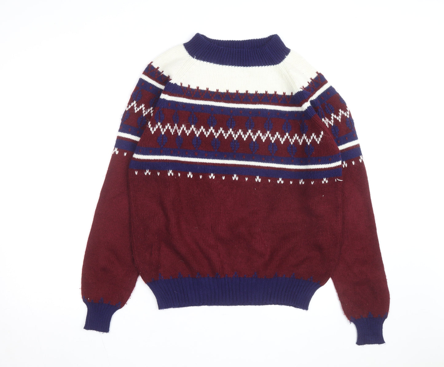 The Men's Shop JCPenney Men's Multicoloured Fair Isle Acrylic Pullover Jumper M