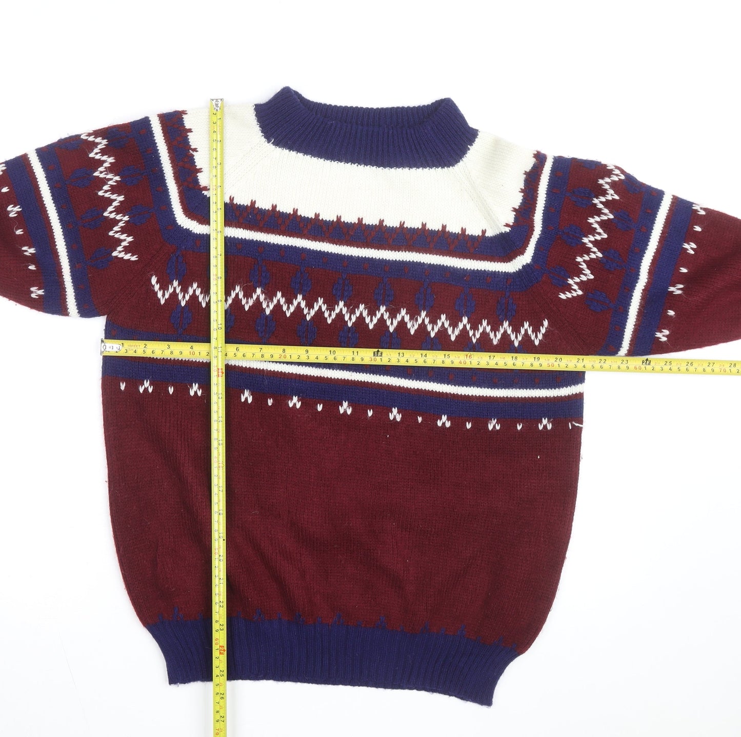 The Men's Shop JCPenney Men's Multicoloured Fair Isle Acrylic Pullover Jumper M