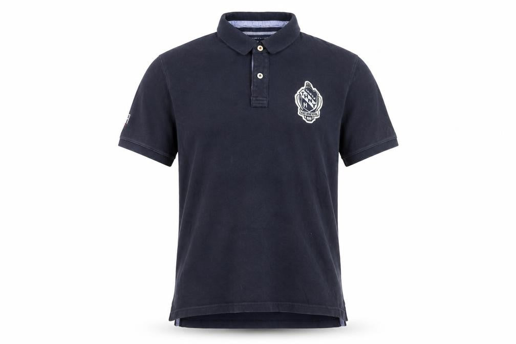 Tommy Hilfiger Men's Blue Slim Fit Polo Shirt XL Embroidered Logo