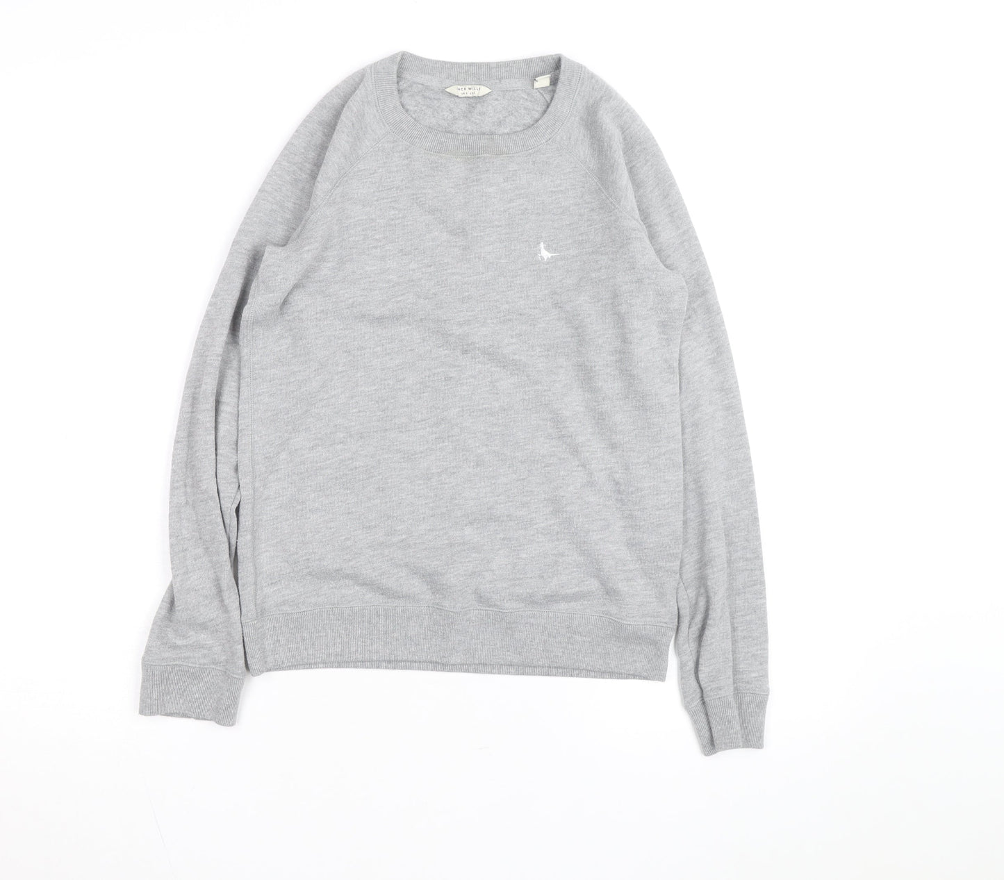 Jack Wills Womens Grey Crew Neck Pullover Sweatshirt Size 6