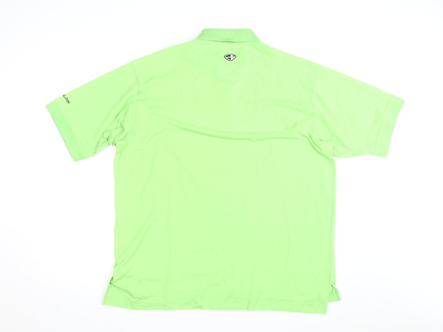 Crest Link Men's Green Lightweight Golf Polo Shirt Size L