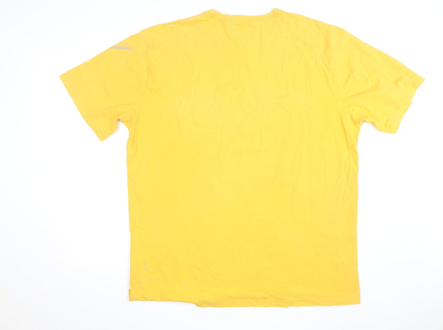 Tommy Hilfiger Men’s Yellow 2XL Varsity Graphic Cotton T-Shirt