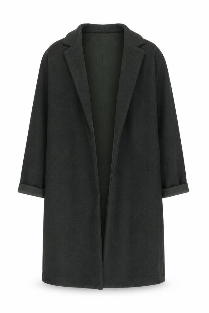 Zara Men’s Green Wool Blend Long Overcoat Size L