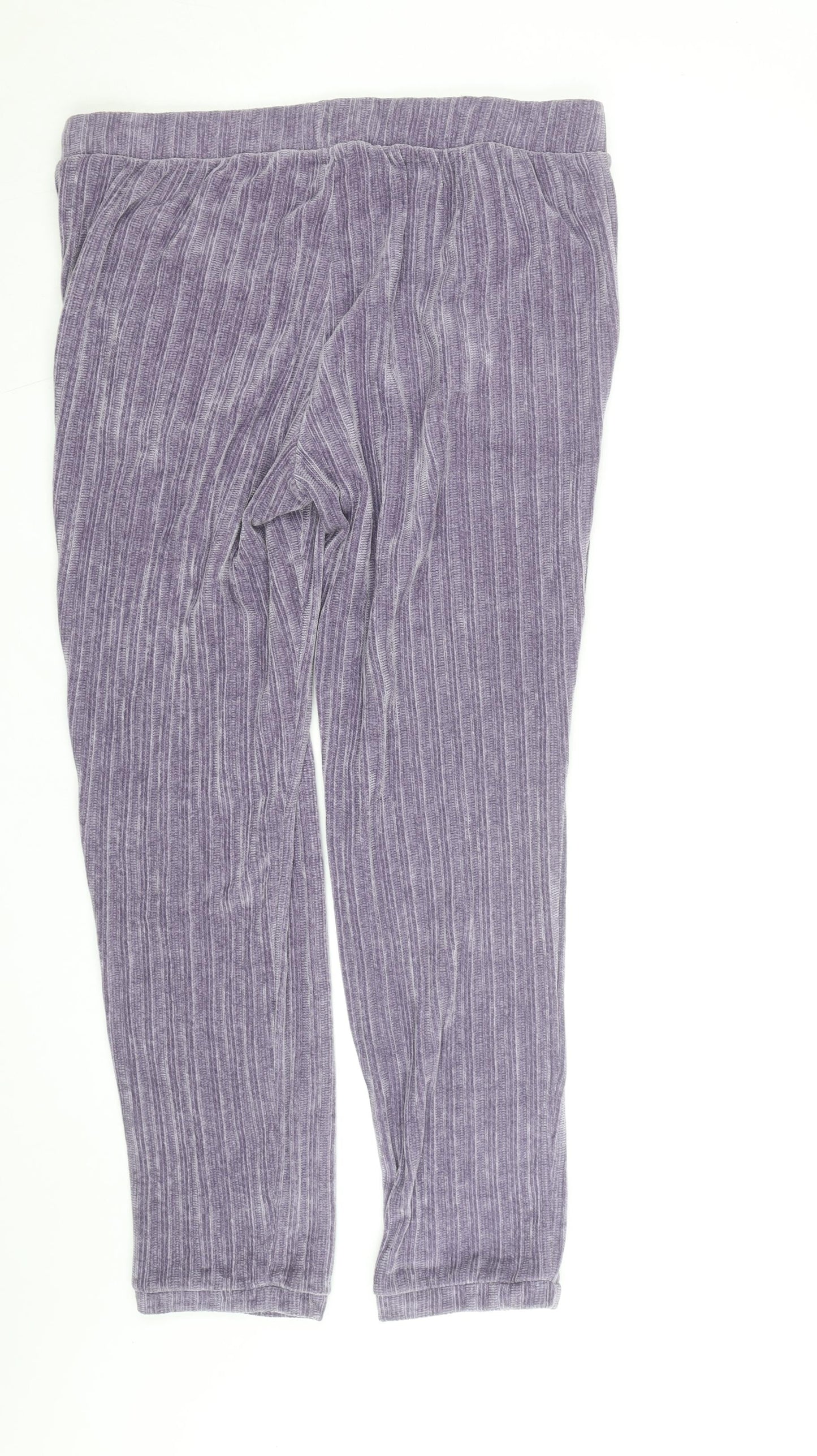 La Redoute Women’s Purple Velour Jogger Trousers L