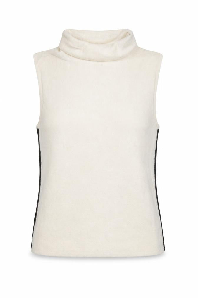Cleo Petites Womens Ivory Sleeveless Roll Neck Knit Jumper S