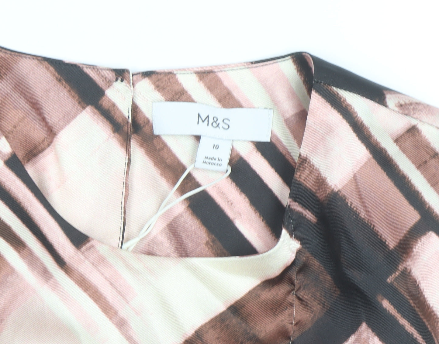 Marks and Spencer Women’s Multicoloured Check Tunic Blouse Size 10