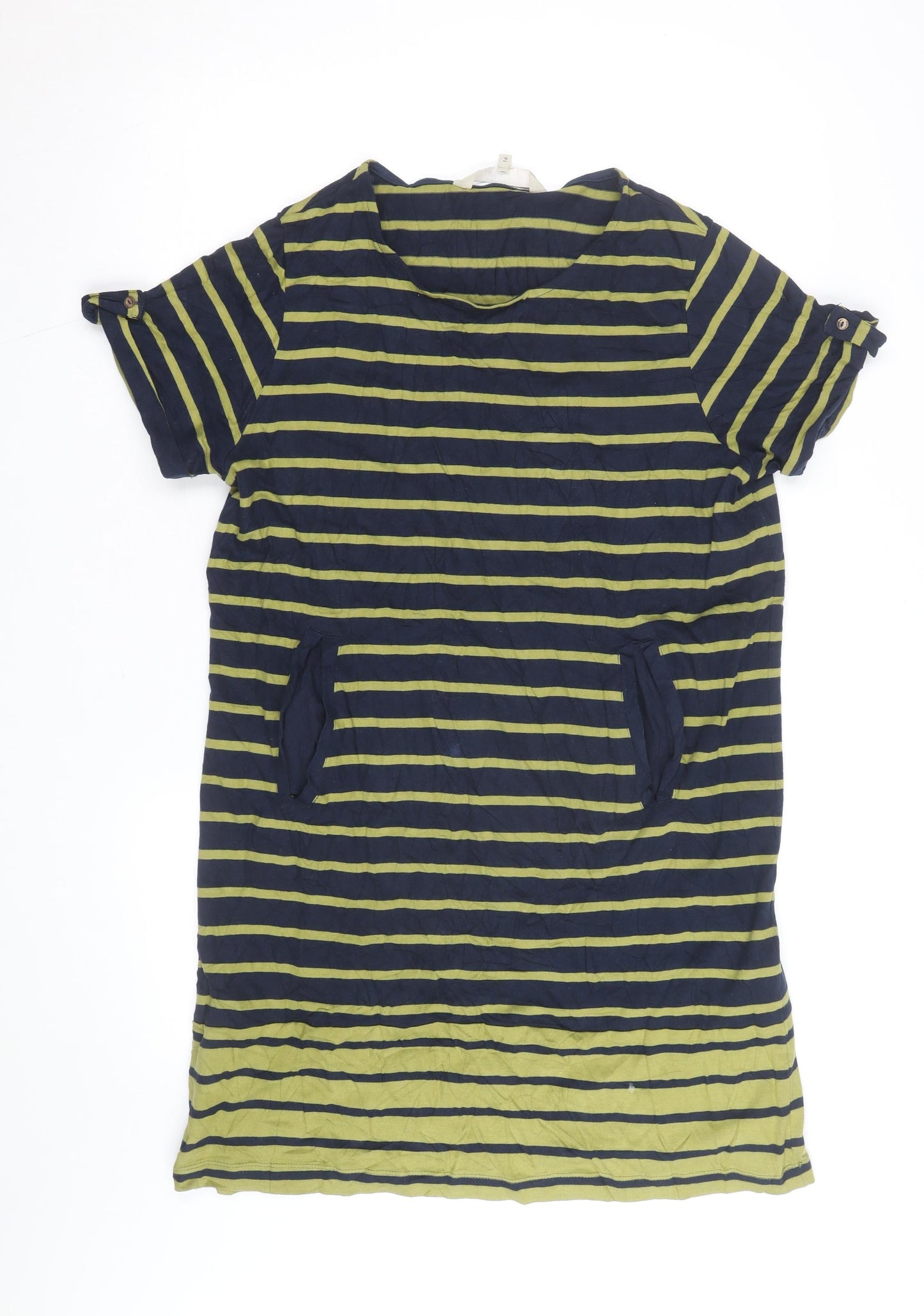 Matalan Women's Blue Striped Tunic T-Shirt Size 16 Cotton Casual