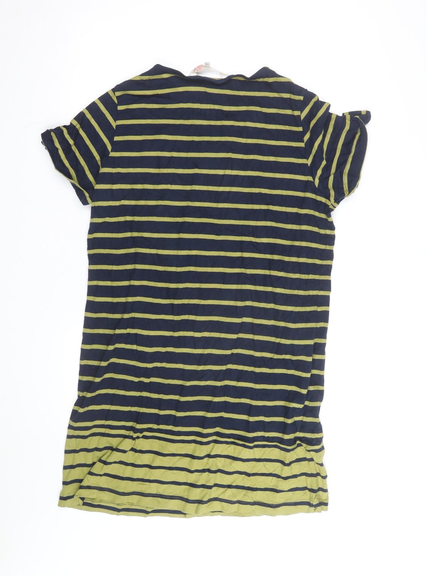 Matalan Women's Blue Striped Tunic T-Shirt Size 16 Cotton Casual