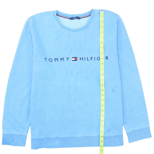 Tommy Hilfiger Men Blue XL Crew Neck Cotton Sweatshirt