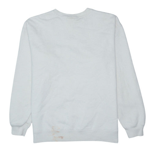 FILA Men's White Embroidered Pullover Sweatshirt Small Regular Fit