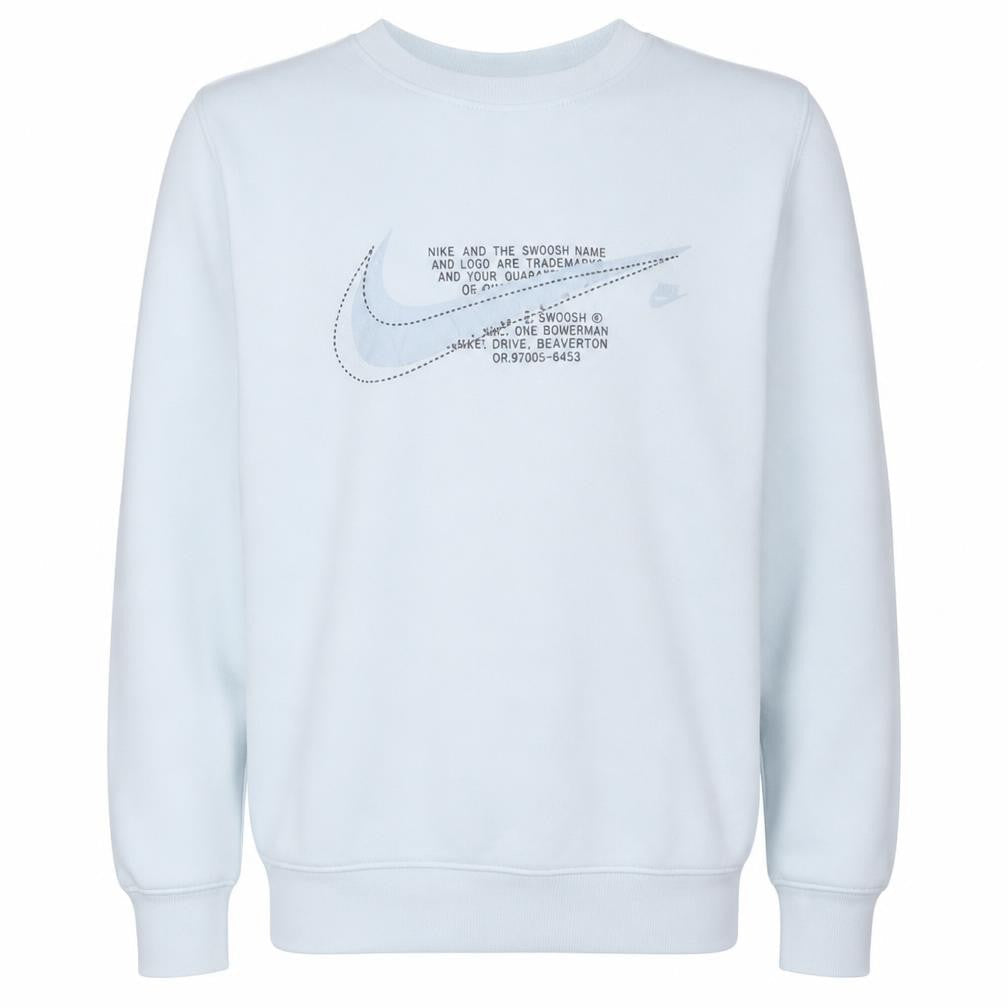 Nike Men's White Graphic Pullover Sweatshirt M Regular Fit