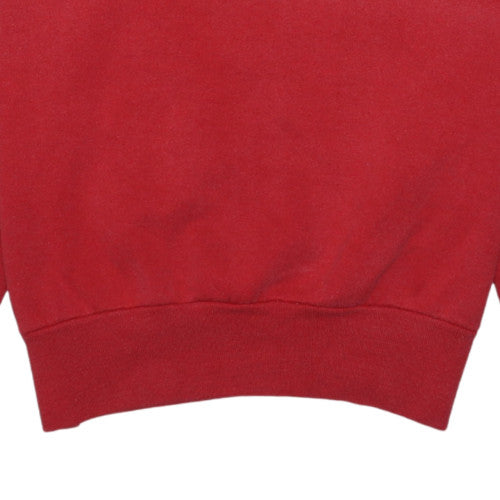 Disney Men's Red Mickey Mouse Embroidered Pullover Sweatshirt M