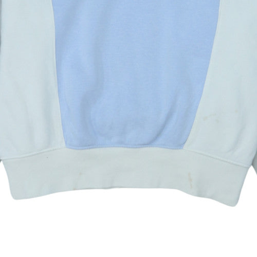 Nike Women Light Blue Colourblock Pullover Hoodie Size L