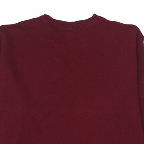 GAP Men’s Red Long Sleeve Cotton Colourblock Top XL