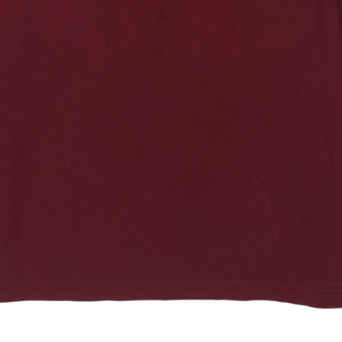 GAP Men’s Red Long Sleeve Cotton Colourblock Top XL