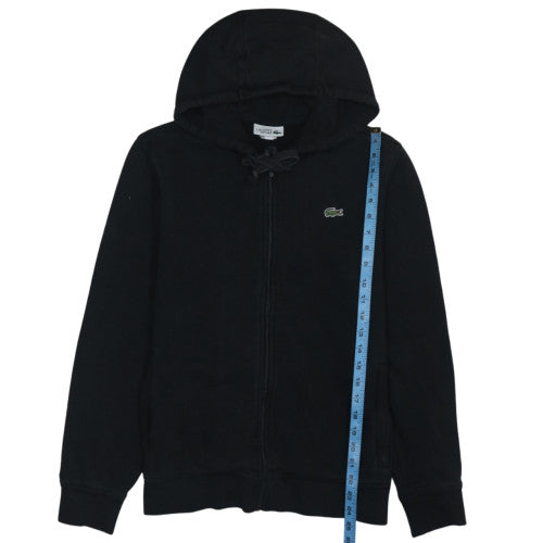 Lacoste Sport Men's Black Full Zip Hoodie Size M Cotton Blend