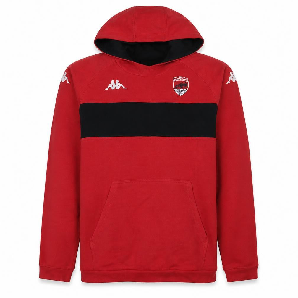Kappa Men's Red Pullover Hoodie XL Rugby Logo Sportswear