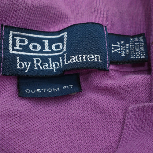 Ralph Lauren Men's Purple Cotton Polo Shirt XL Slim Fit Classic