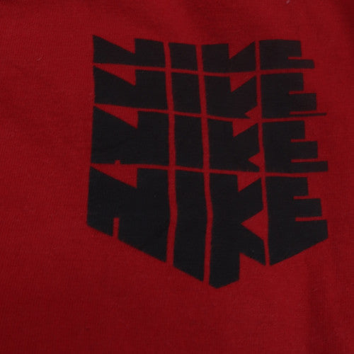 Nike Men's Red XL Regular Fit Sports Logo Crew Neck T-Shirt