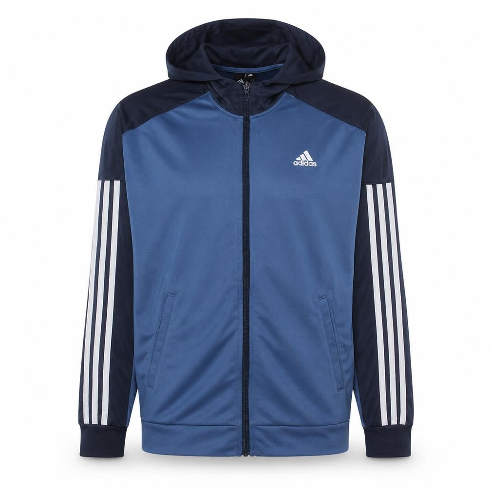 Adidas Men's Blue Full Zip Hooded Track Jacket Size L