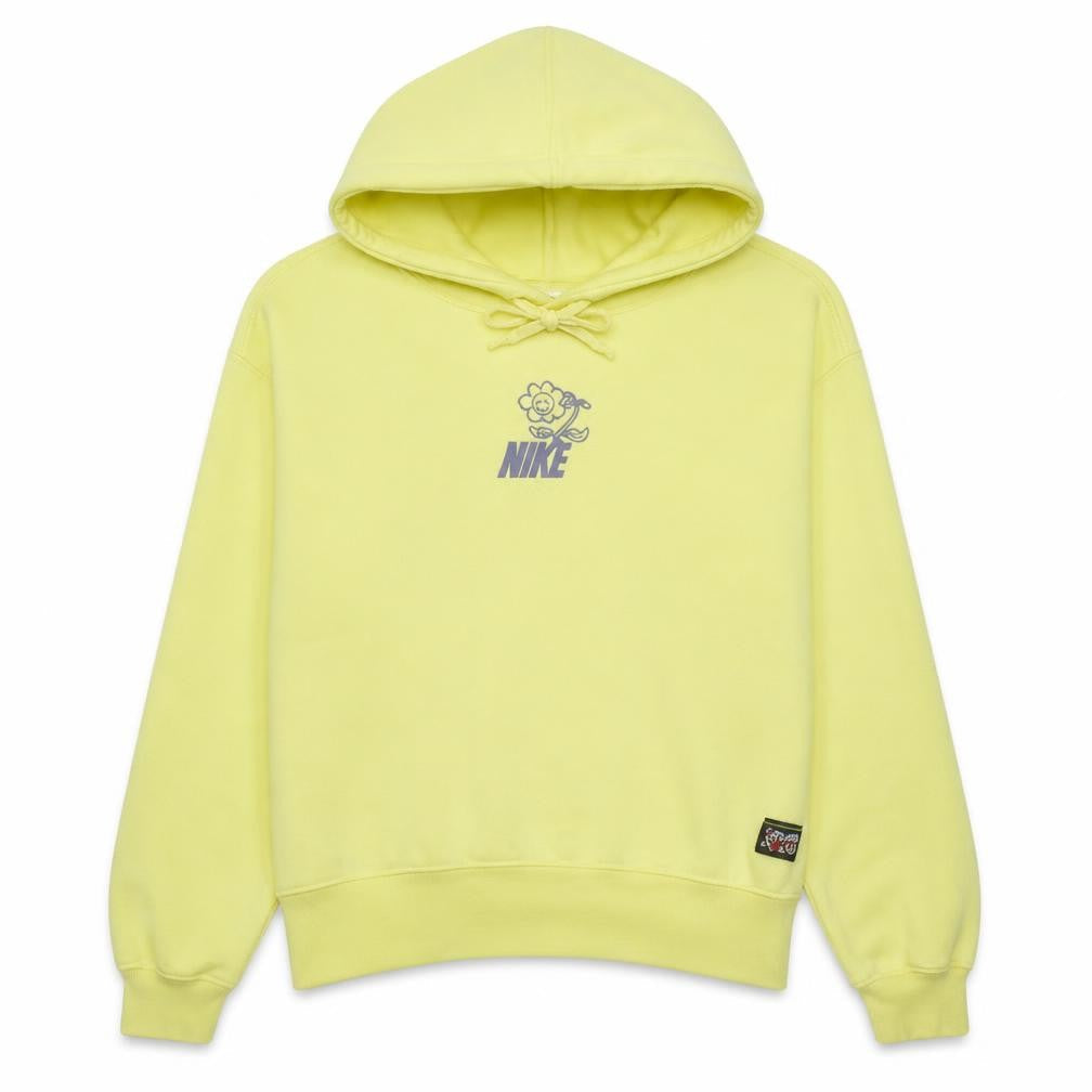 Nike Men’s Yellow Pullover Hoodie Small Graphic Print Fleece
