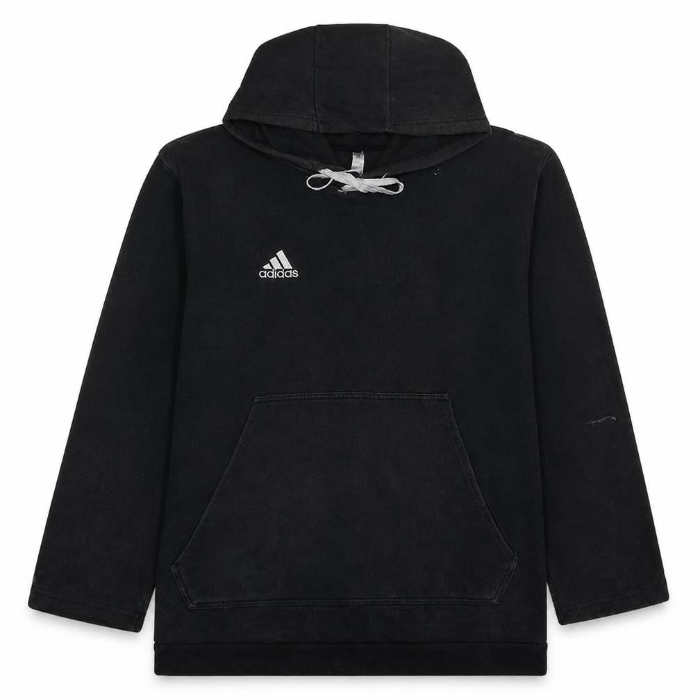 Adidas Men’s Black Pullover Hoodie Size L Sports Fleece Sweatshirt