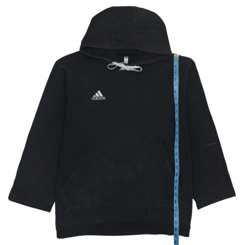Adidas Men’s Black Pullover Hoodie Size L Sports Fleece Sweatshirt