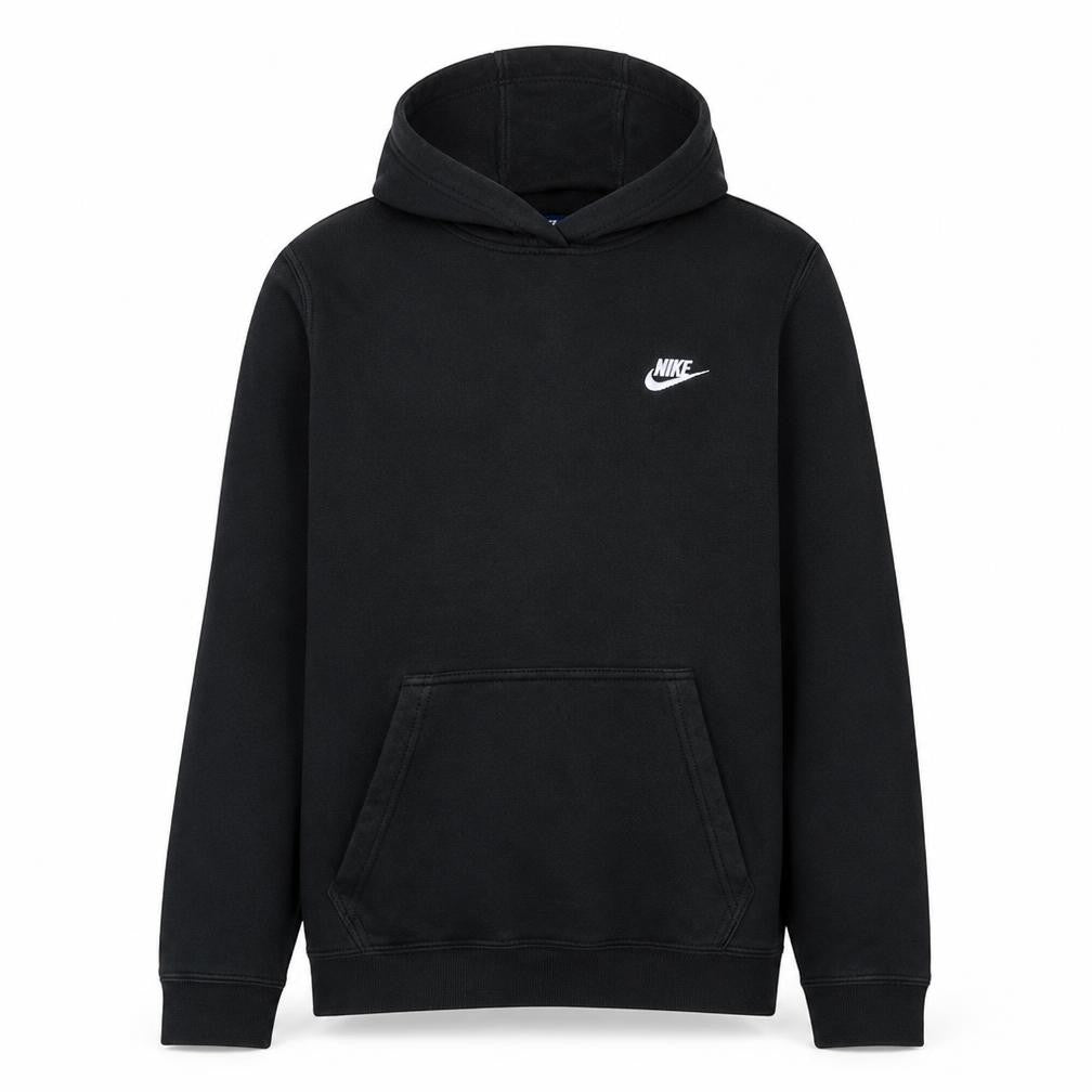 Nike Men's Black Pullover Hoodie M Logo Fleece Sweatshirt