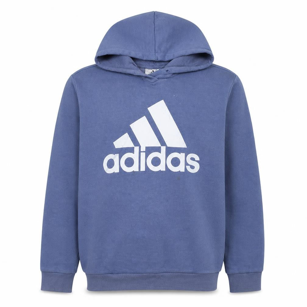 Adidas Men Blue XL Pullover Hoodie Fleece Logo Sportswear