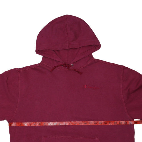 Champion Men’s Red Pullover Hoodie Large Fleece Logo Sweatshirt