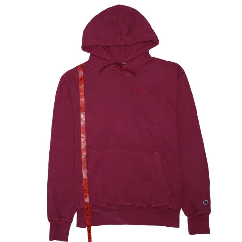 Champion Men’s Red Pullover Hoodie Large Fleece Logo Sweatshirt