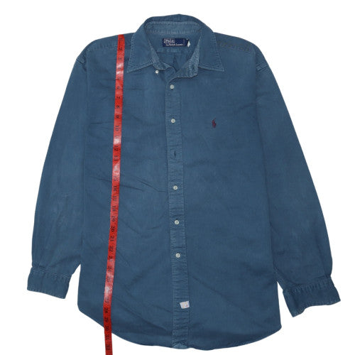 Polo Ralph Lauren Men's Blue Medium Cotton Button-Up Shirt