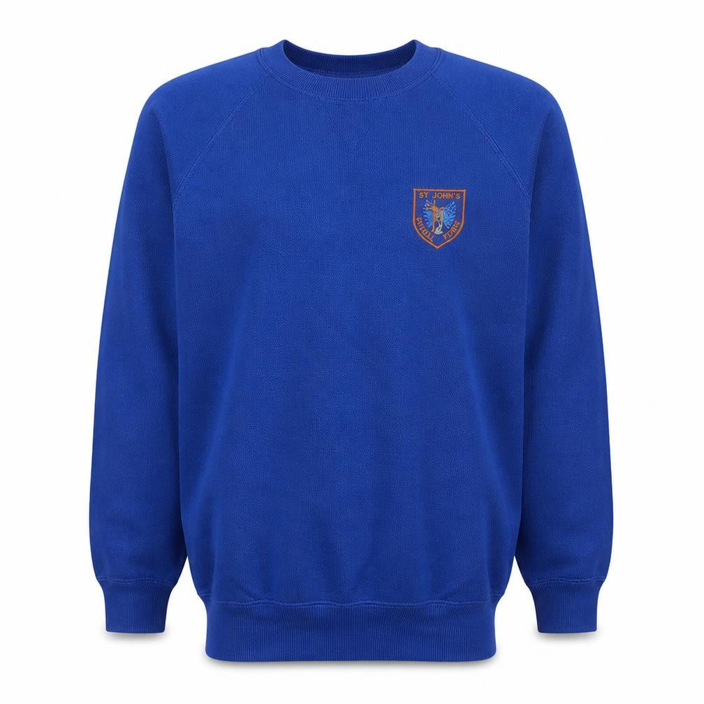 Russell Men’s Blue Pullover Sweatshirt Embroidered St John’s M